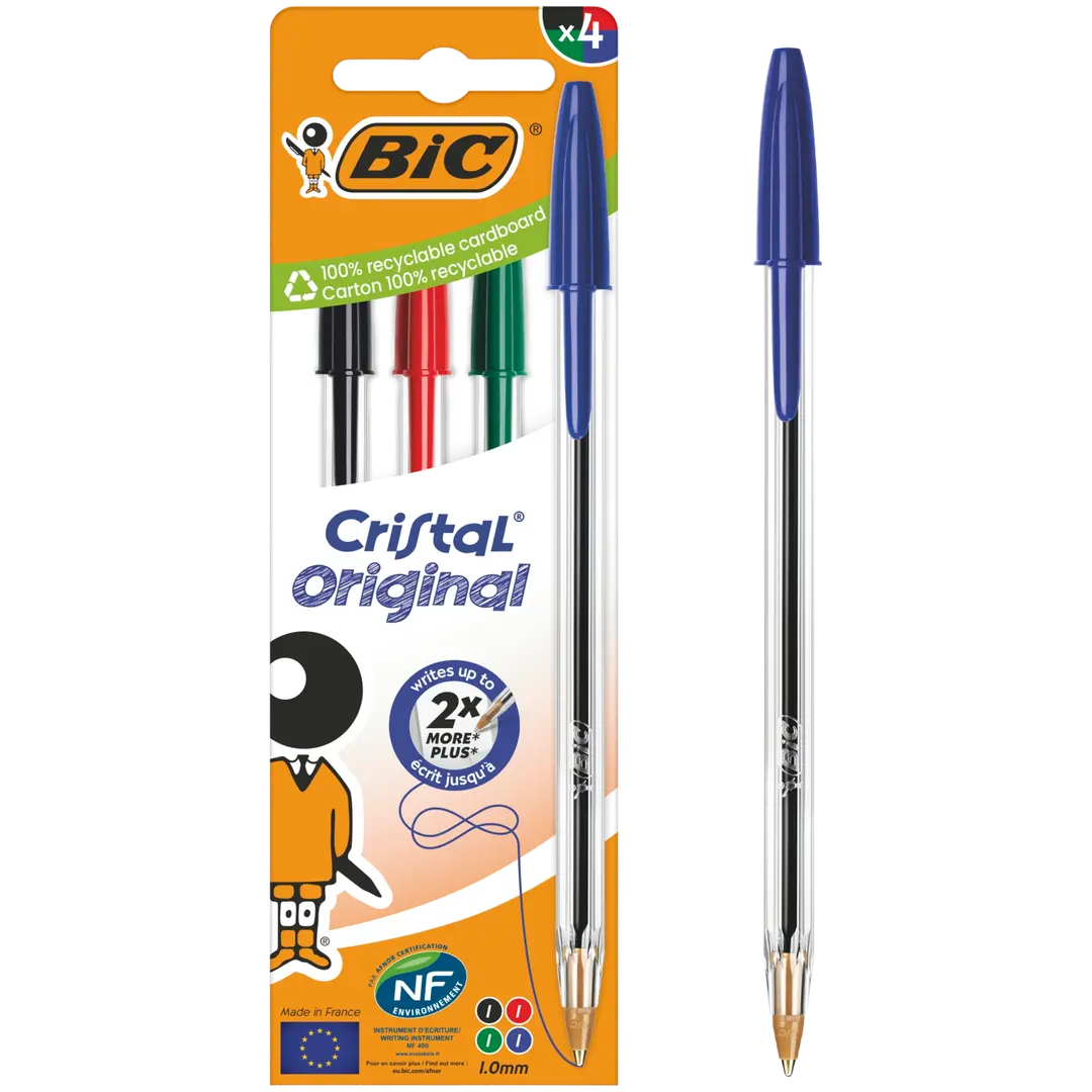 Bic kuulakynä Cristal Medium värilajitelma 4 kpl