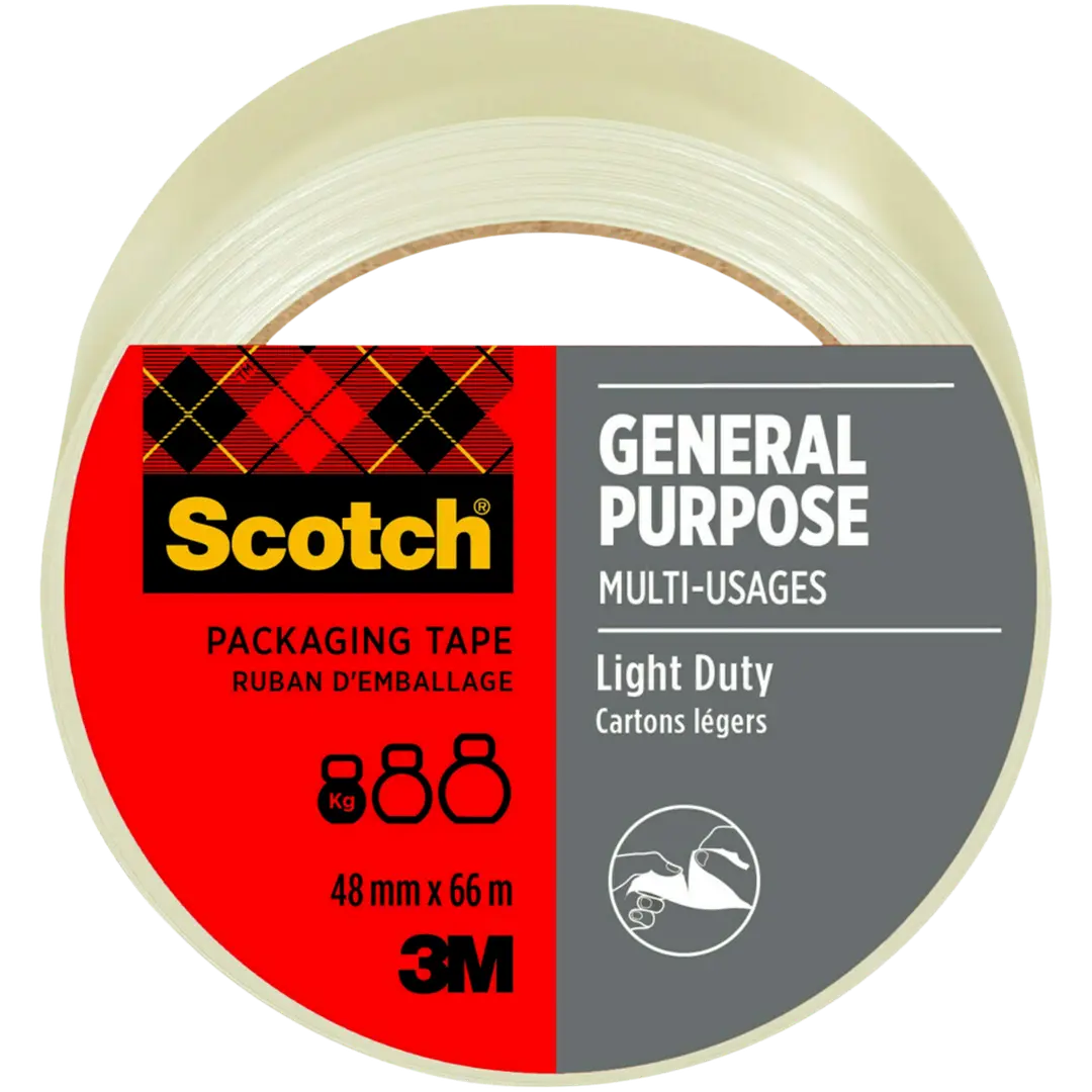 Scotch® yleiskäyttöinen teippi, läpinäkyvä, 48 mm x 66 m, 1 rulla/pakkaus