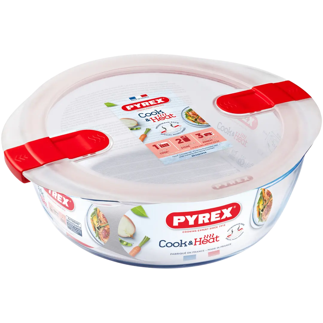 Pyrex Cook & Heat vuoka 1,1l kannella 18cm