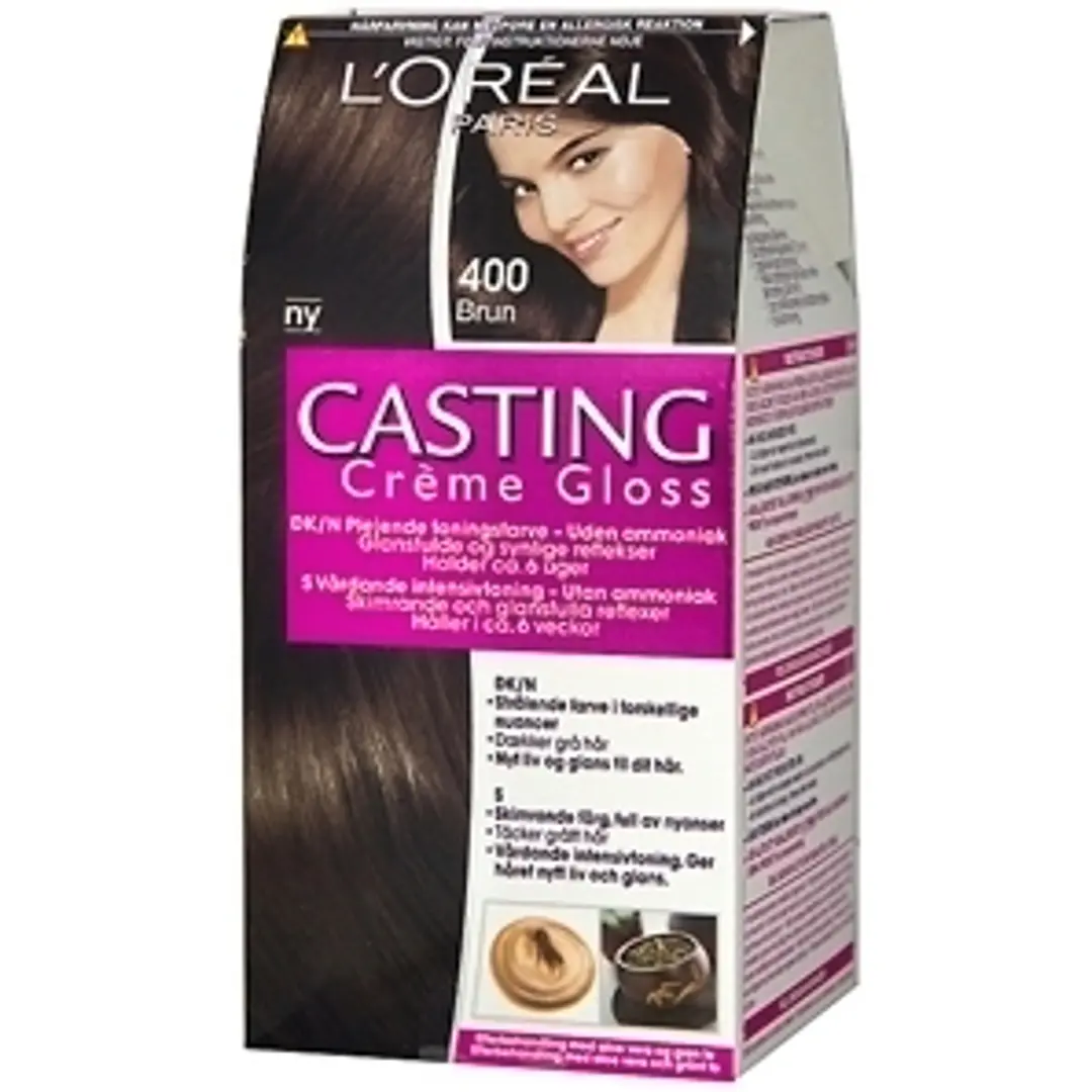 L'Oréal Paris Casting Crème Gloss 400 Brown Keskiruskea kevytväri 1kpl