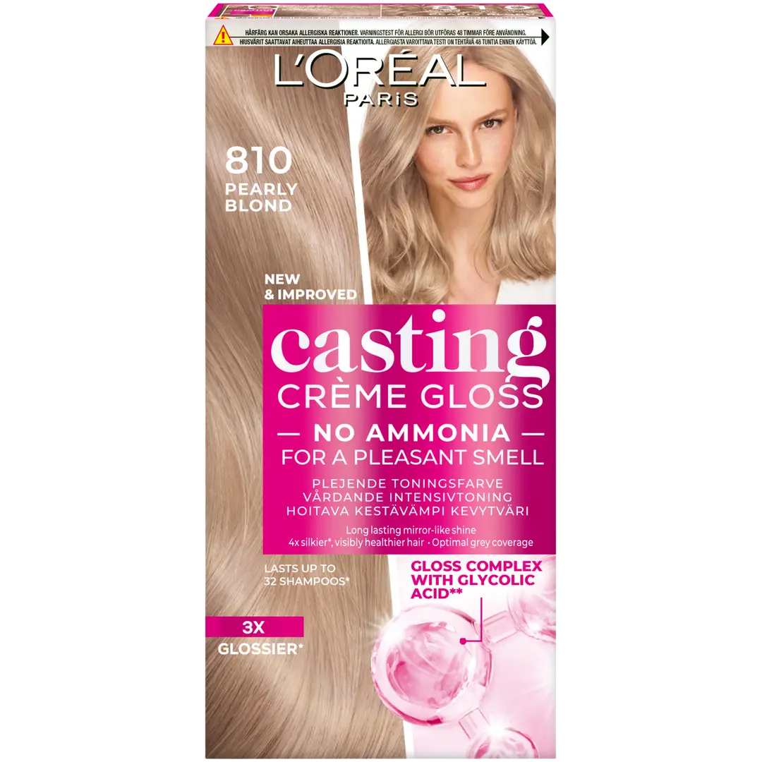 L'Oréal Paris Casting Crème Gloss 810 Pearly Blonde semi-permanent hiusväri normaaleille hiuksille 1 pce