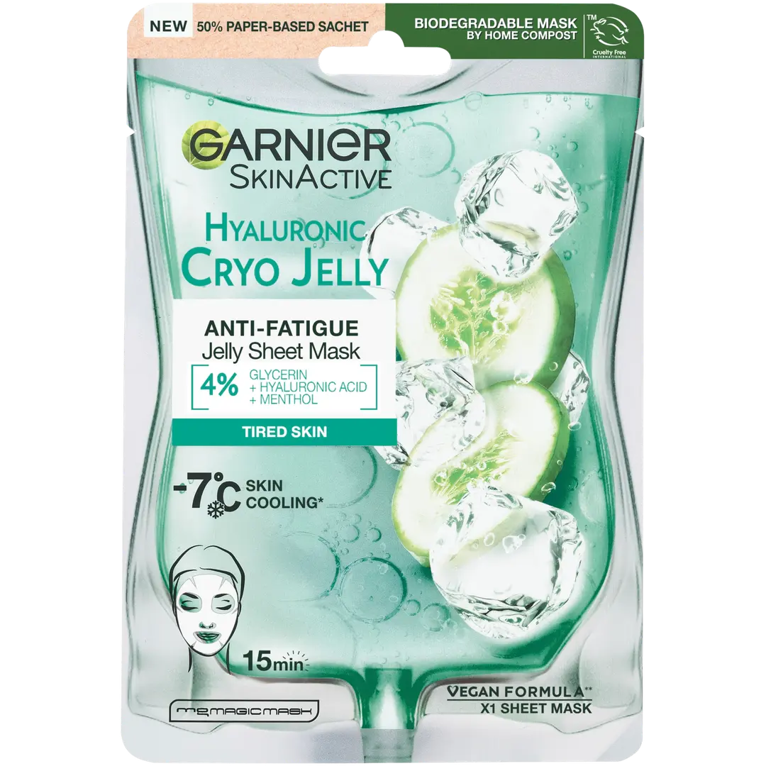 Garnier SkinActive Hyaluronic Cryo Jelly Sheet Mask kangasnaamio 27g