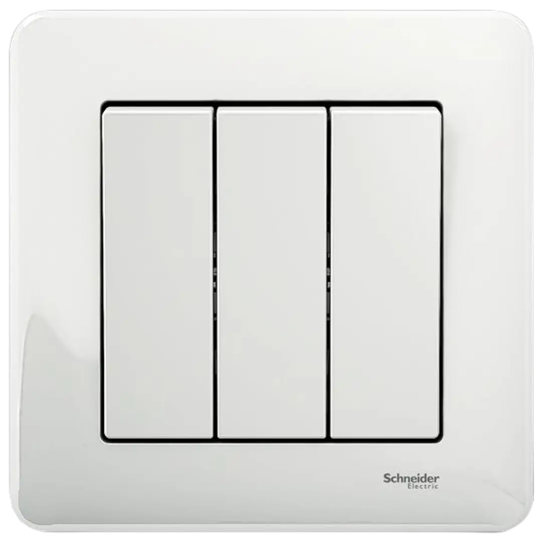 Schneider Exxact kytkin 3-osainen (1+1+1), valkoinen