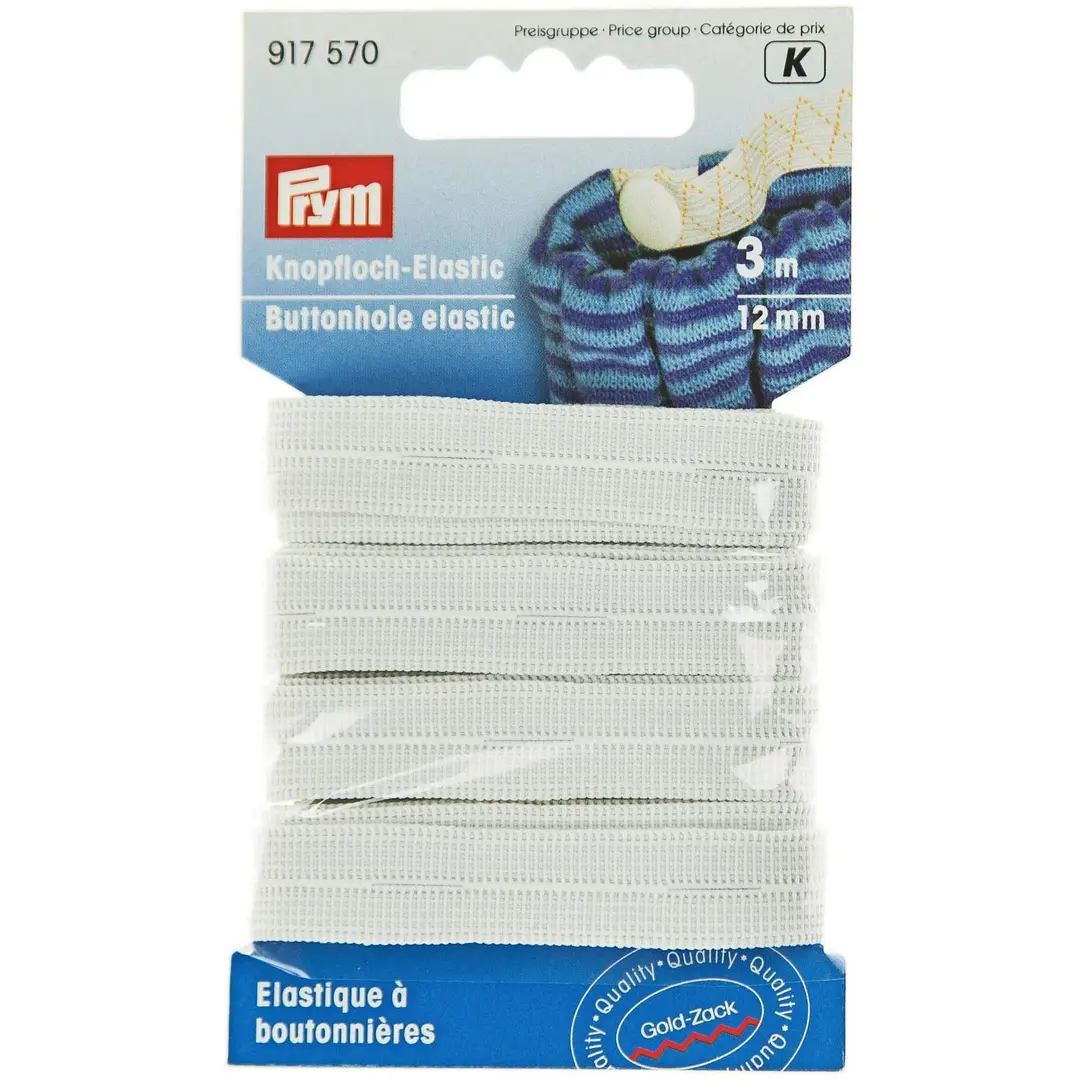 Prym reikäkuminauha 12 mm valkoinen 3 m/pakkaus