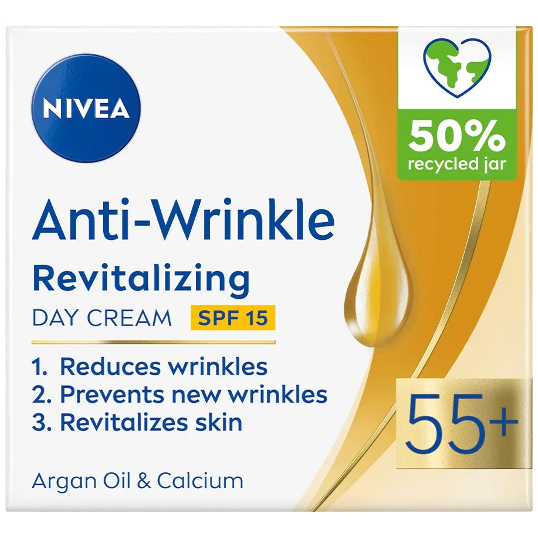 NIVEA 50ml Anti-Wrinkle + Revitalizing Day Care 55+ -päivävoide