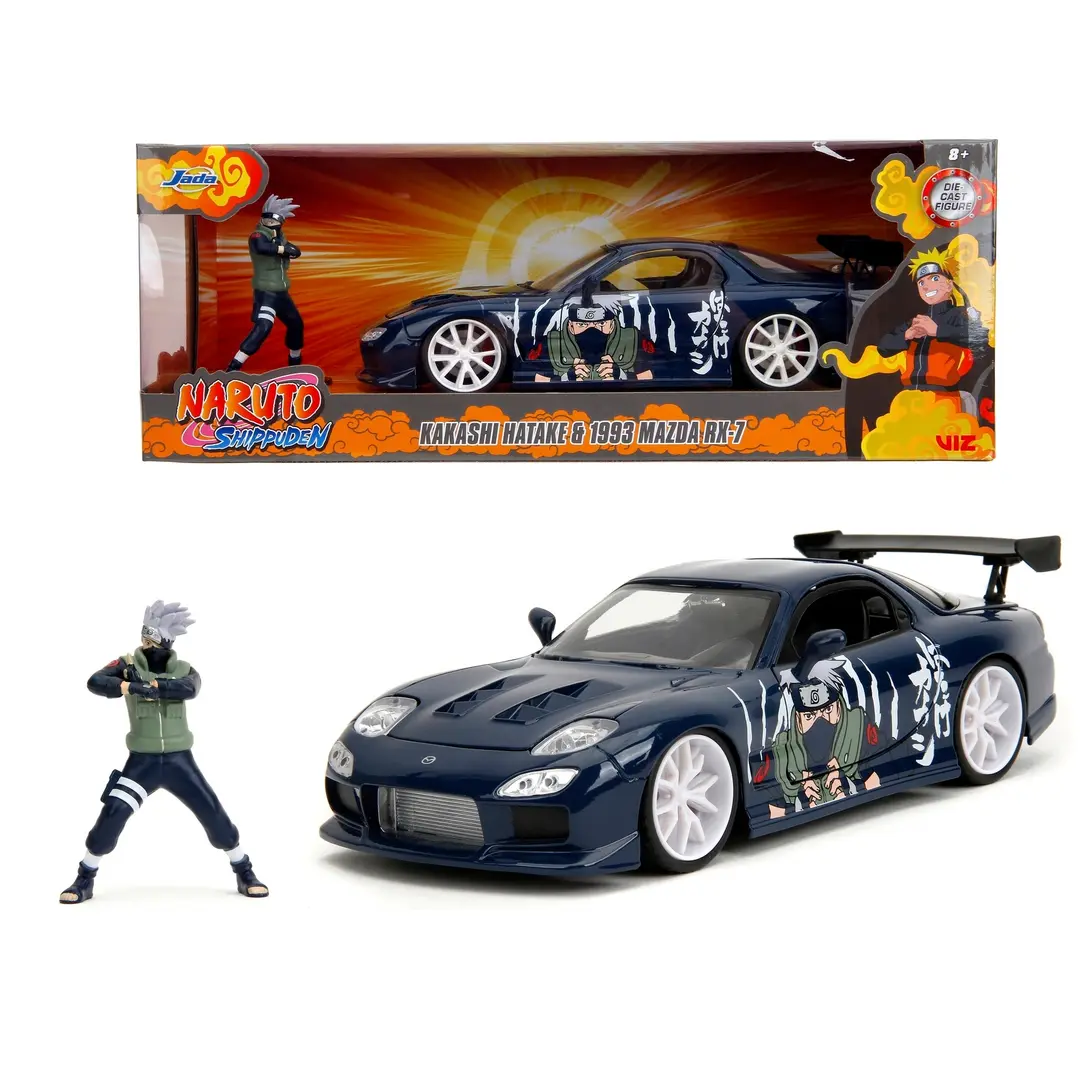 Jada Naruto Shippuden Kakashi Hatake ja 1993 Mazda RX-7, 20 cm, 1:24, die-cast