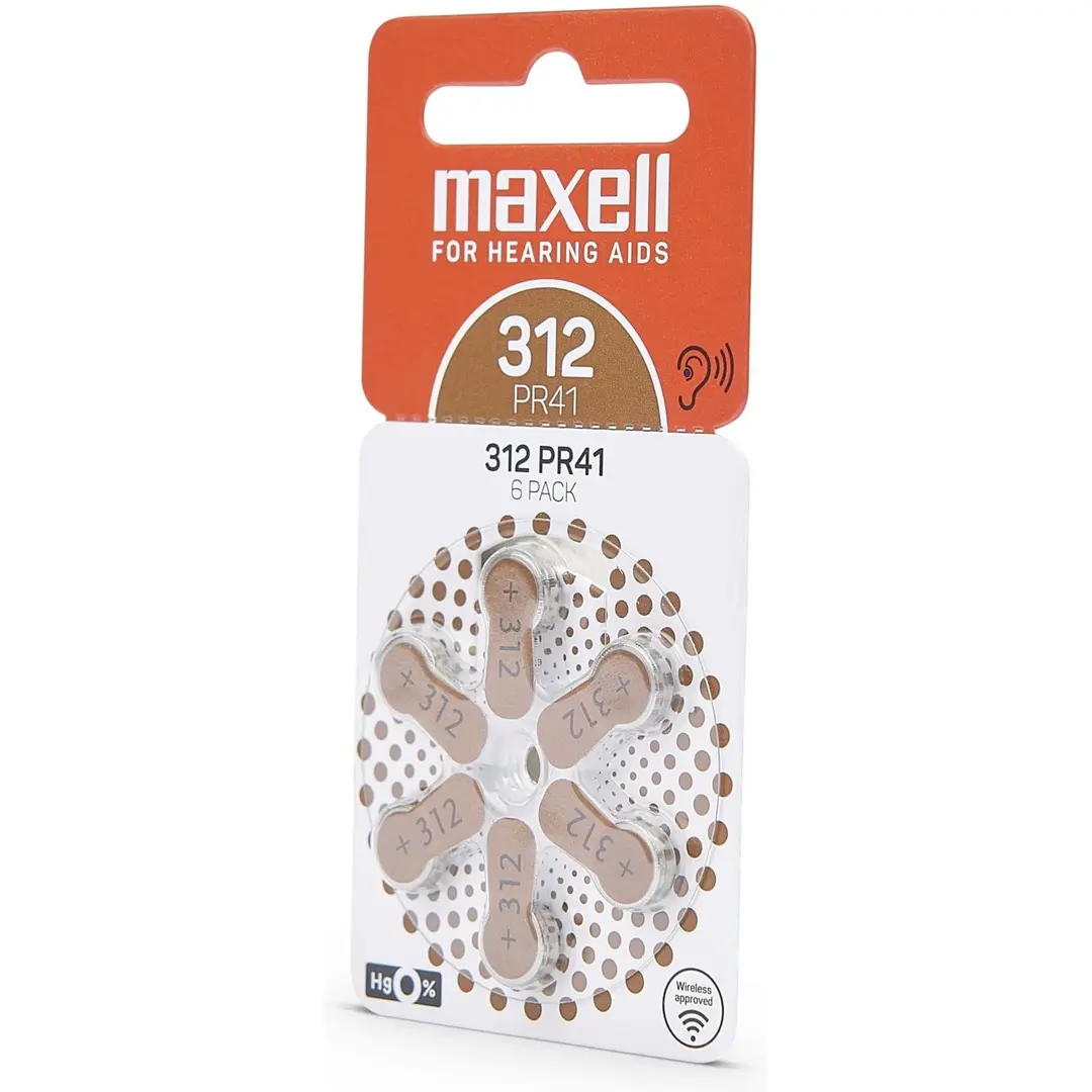 Maxell Medical 312 Kuulokojeparisto 6-p