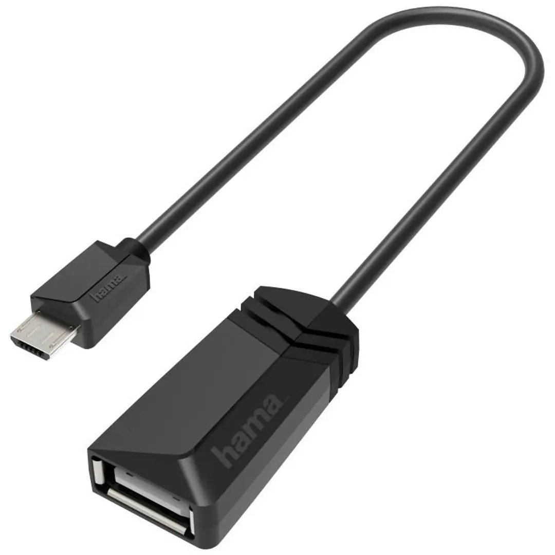 Hama USB-adapteri, USB-A naaras - Micro-USB uros, OTG, USB 2.0, 480 Mbit/s