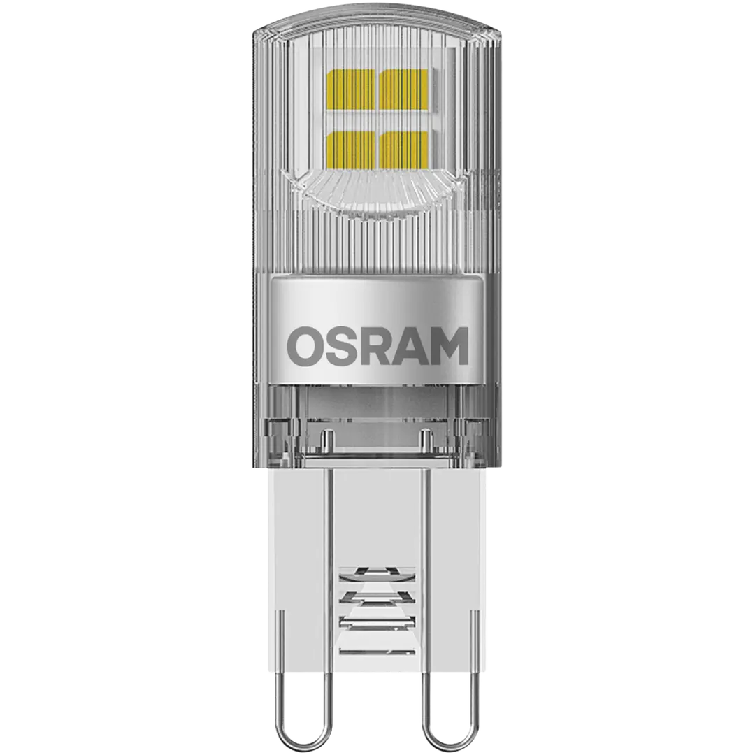Osram LED PIN 1,9W/2700K G9 ei-himmennettävä kirkaskupuinen LED-pienoislamppu 2 kpl/pkt