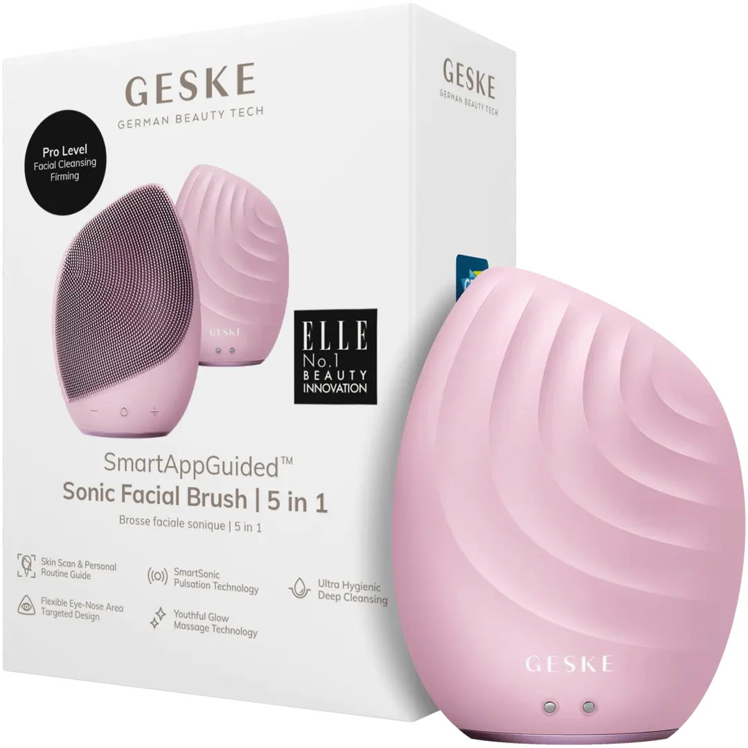 GESKE Sonic Facial Brush 5 in 1 Pink kasvojen puhdistusharja
