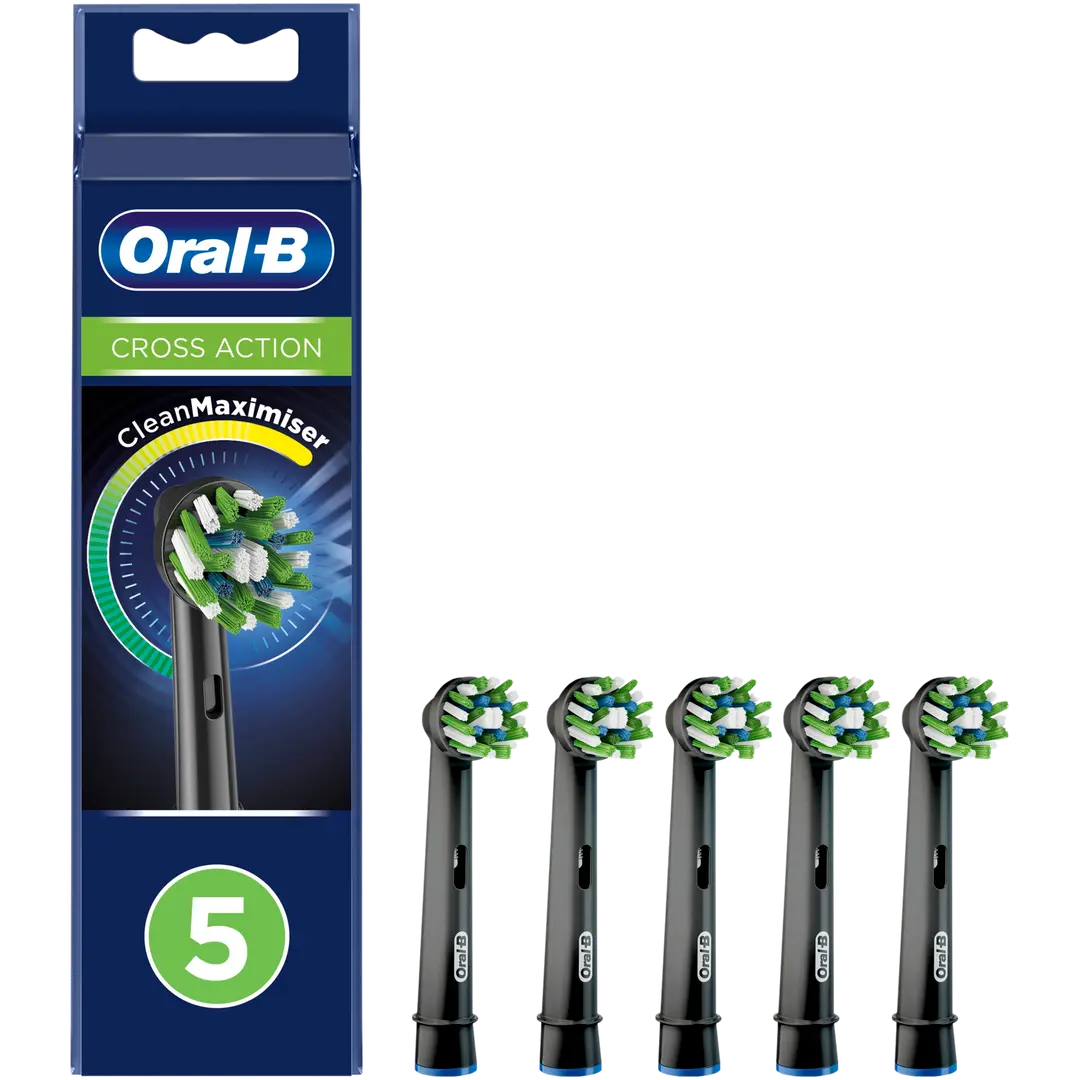 Oral-B Vaihtoharja CrossAction Black Edition CleanMaximiser-tekniikalla 5 kpl