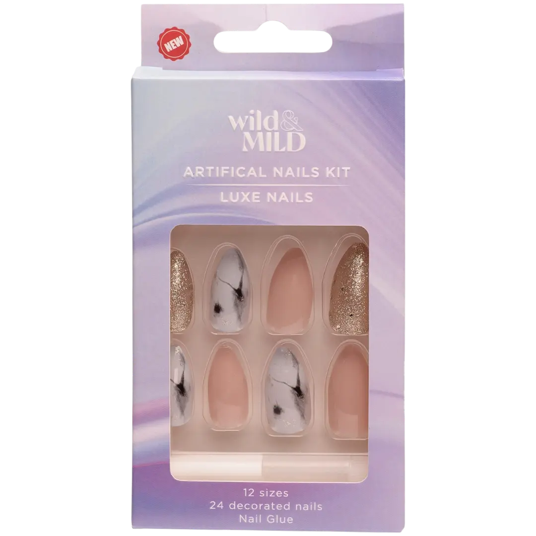 WM080 Sparkle & Shine Artificial Nails Set Wild&Mild N24