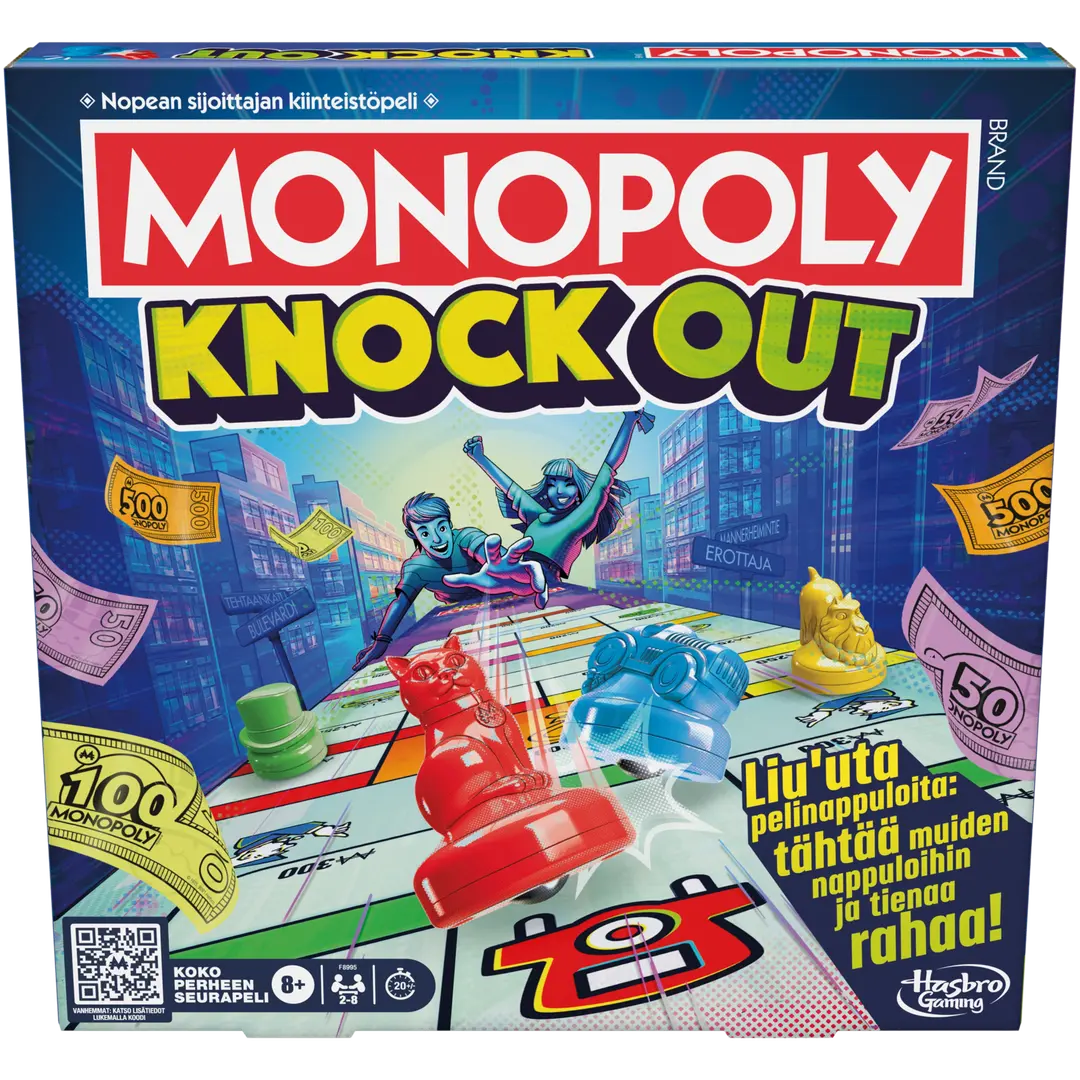 Monopoly lautapeli Knockout (suomenkielinen)