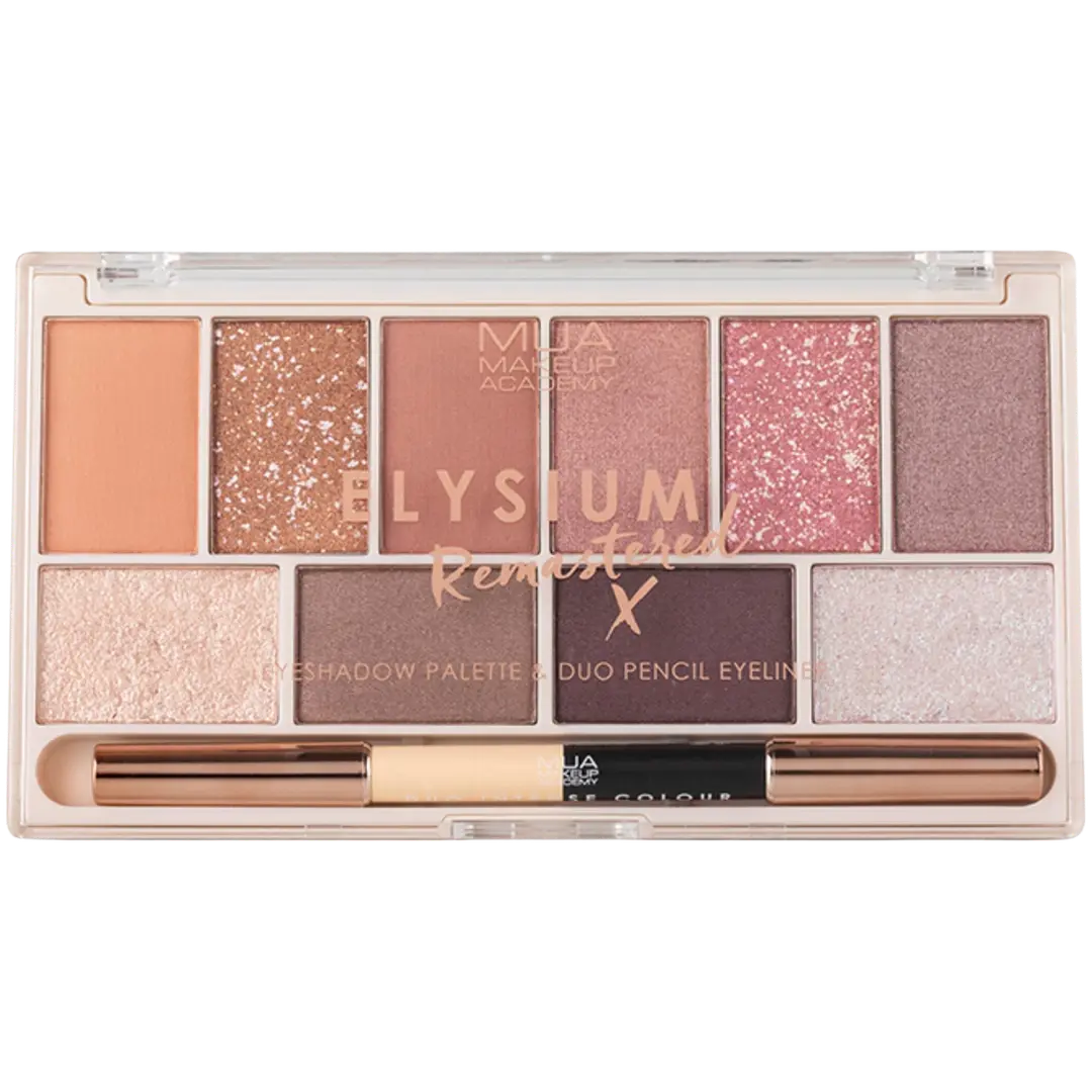 MUA Make Up Academy Eyeshadow Palette Elysium with eye pencil 17 g luomiväripaletti