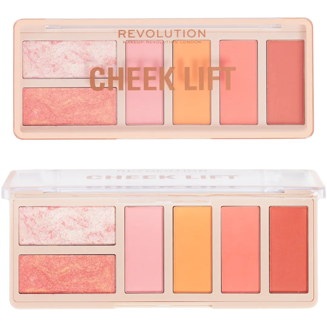 Makeup Revolution Cheek Lift Palette Pink Energy Poskien korostuspaletti 6 sävyä 10,8g