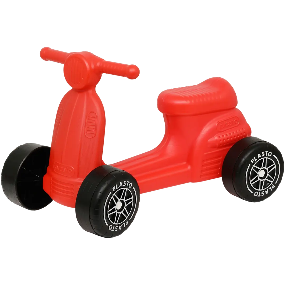 Plasto skootteri punainen hiljaiset renkaat, istuinkorkeus 22 cm