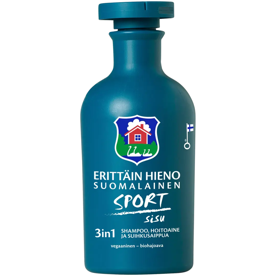 Erittäin Hieno Suomalainen Sport Sisu 3in1 shampoo, hoitoaine, suihkusaippua 300ml