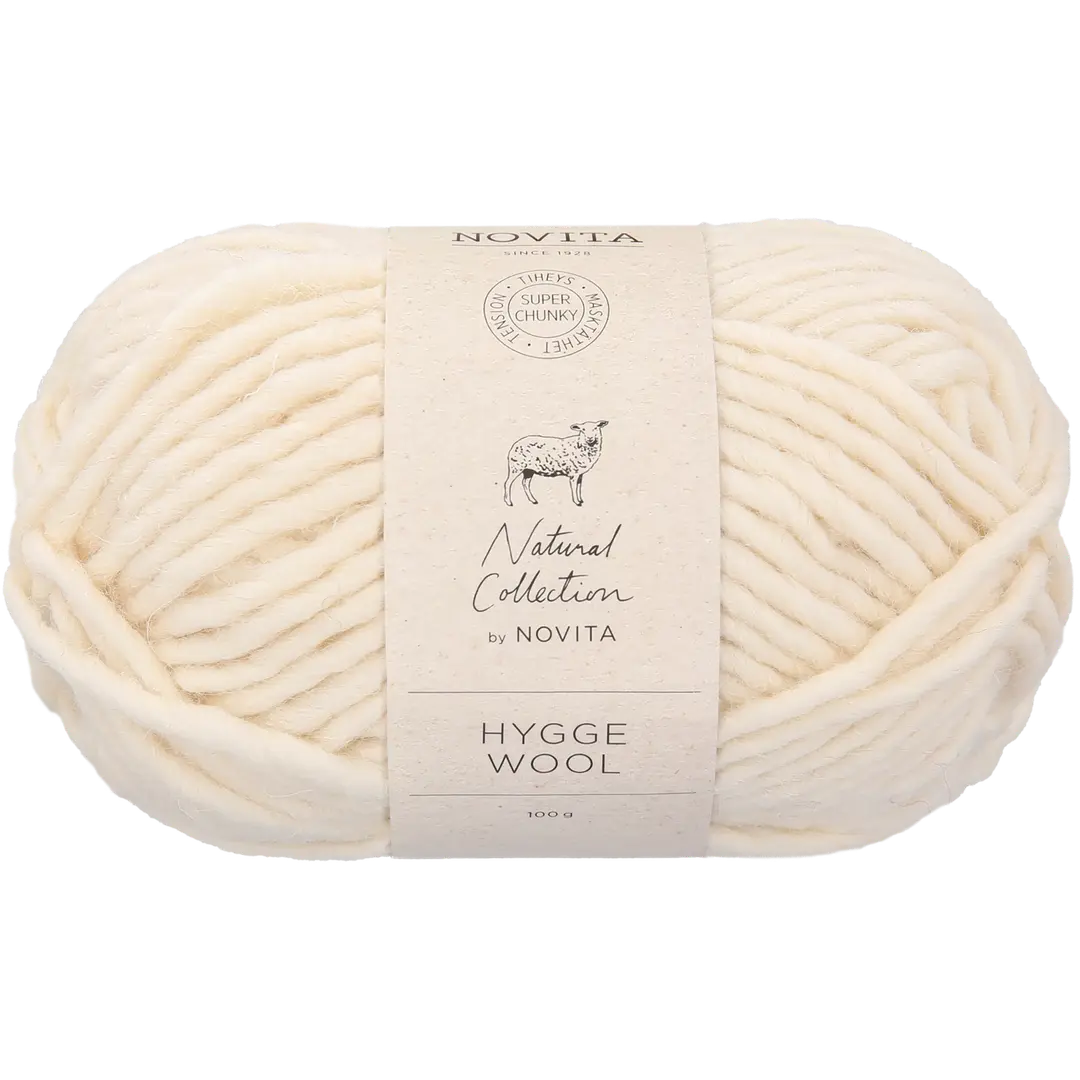 Novita Hygge Wool lanka 100 g 010 luonnonvalkoinen