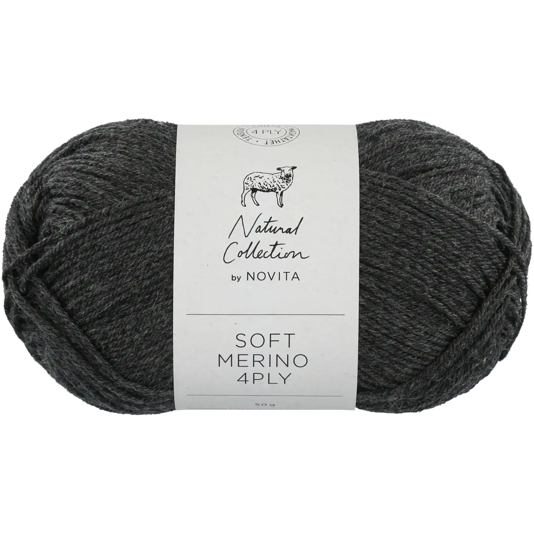 Novita lanka Soft Merino 4PLY 50 g grafiitti 044