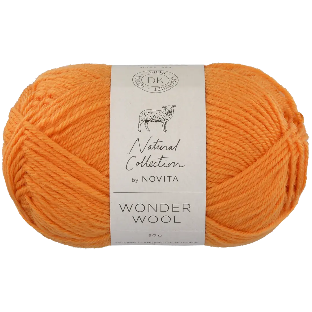 Novita lanka Wonder Wool DK 50 g appelsiini 017