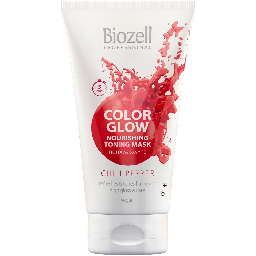 Biozell Color Glow Hoitava sävytenaamio Mask Chili Pepper 150ml