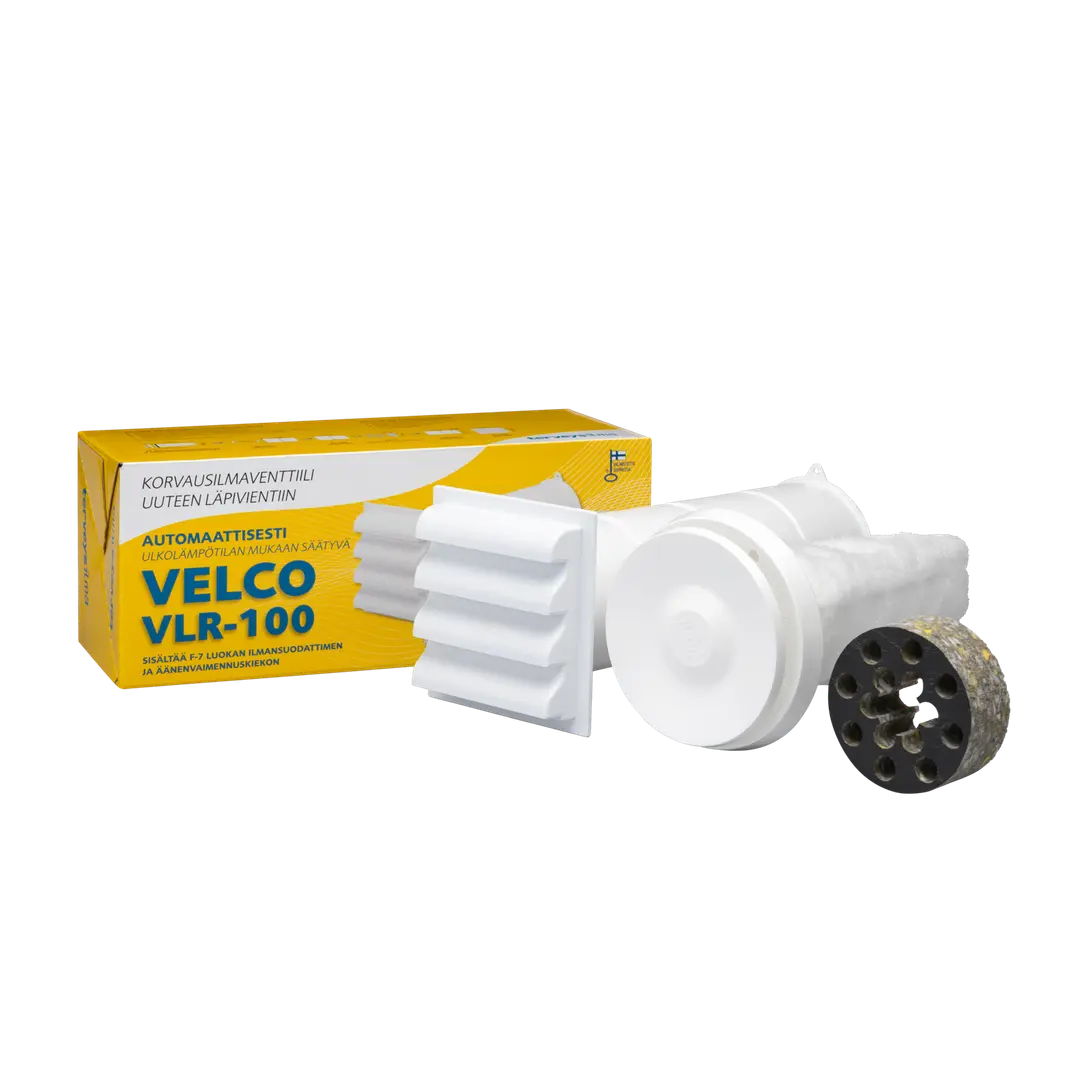 Velco VLR-100 Korvausilmaventtiili uuteen läpivientiin