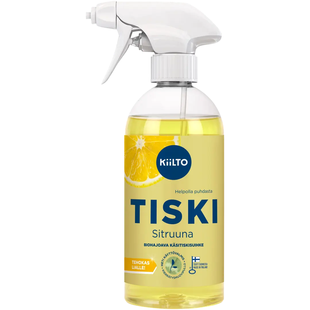 Kiilto biohajoava suihkutettava käsitiskiaine Sitruuna 475 ml