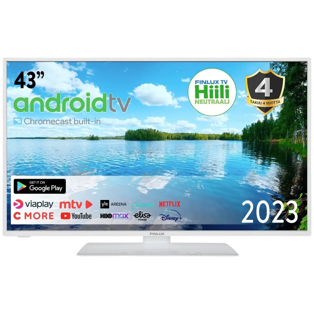 Finlux 43 4K UHD Android Smart LED TV 43G9WCMI valkoinen