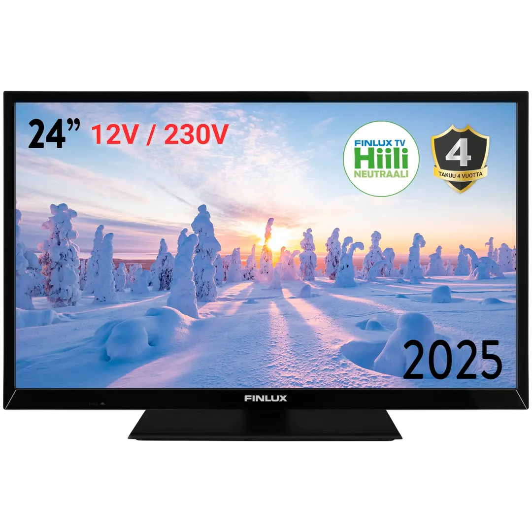 Finlux 24 HD Ready LED TV 12V sekä 230V käyttöjännitteellä 24M6.2ECI-12