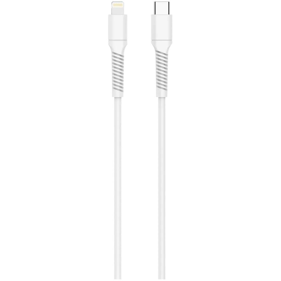 CharGo latauskaapeli, USB-C -> Apple Lightning (8pin), 1m, Valkoinen