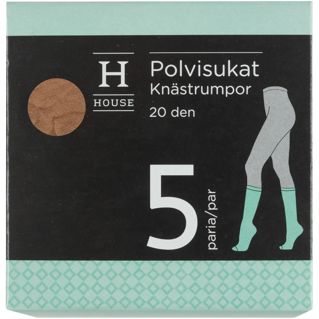 House naisten polvisukat 20 den 214X20PS5 5-pack