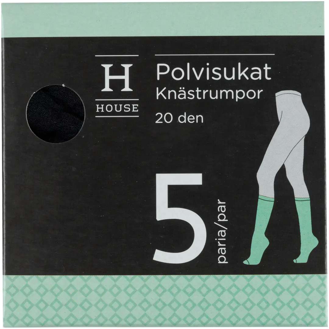 House naisten polvisukat 20 den 214X20PS5 5-pack