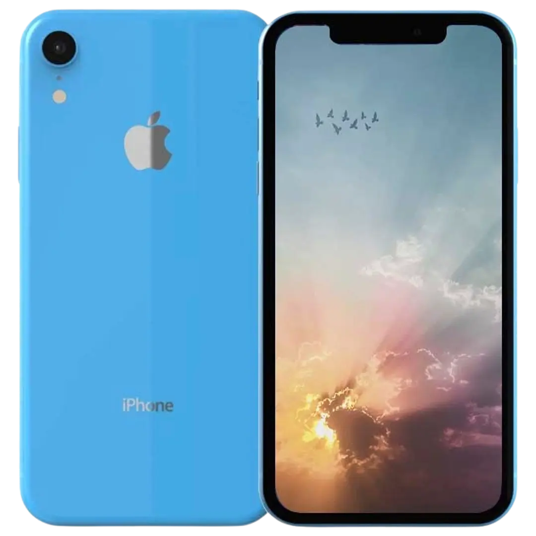 Apple iPhone XR 128GB älypuhelin Blue, tehdashuollettu, käytetty puhelin