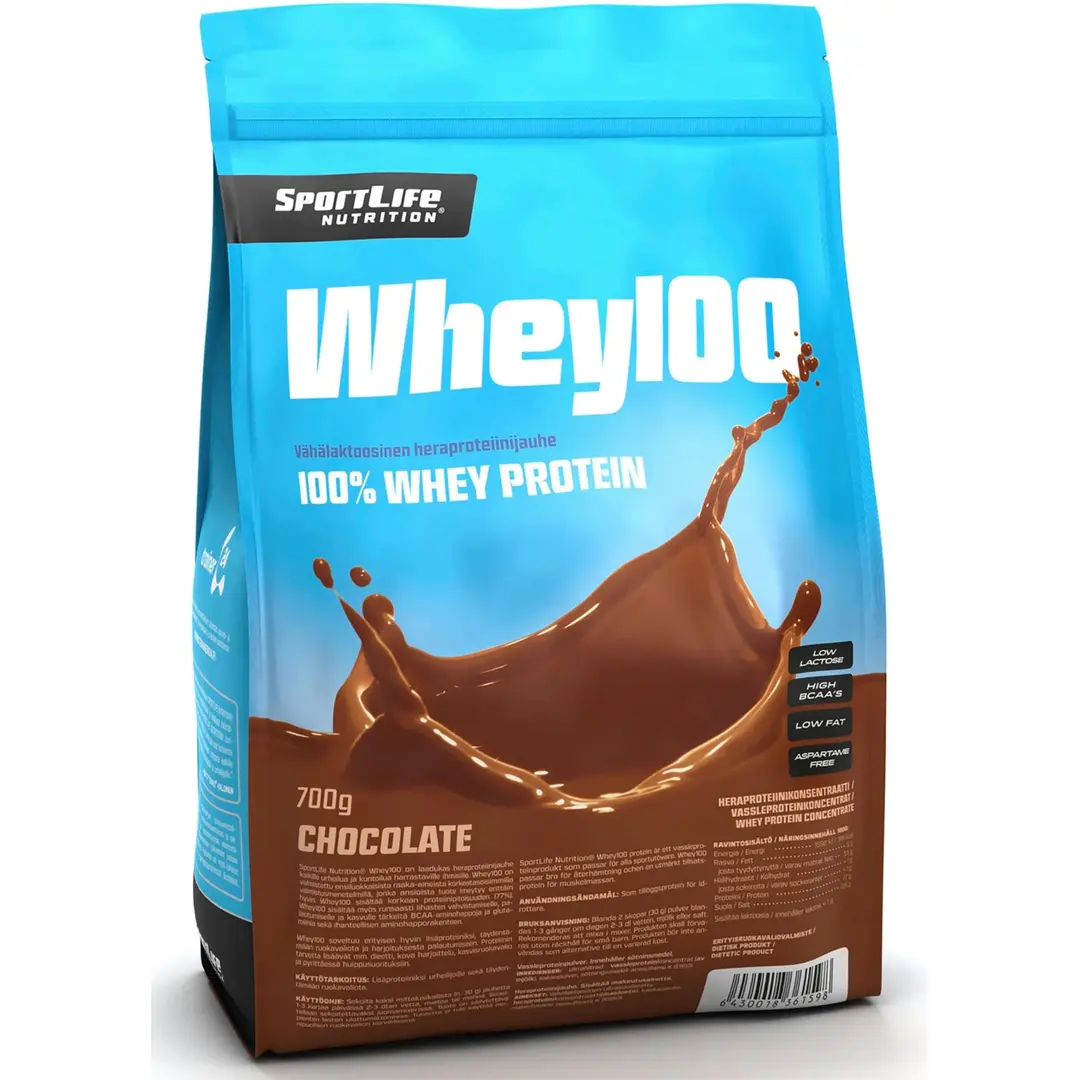 SportLife Nutrition Whey100 700g suklaa heraproteiinijauhe