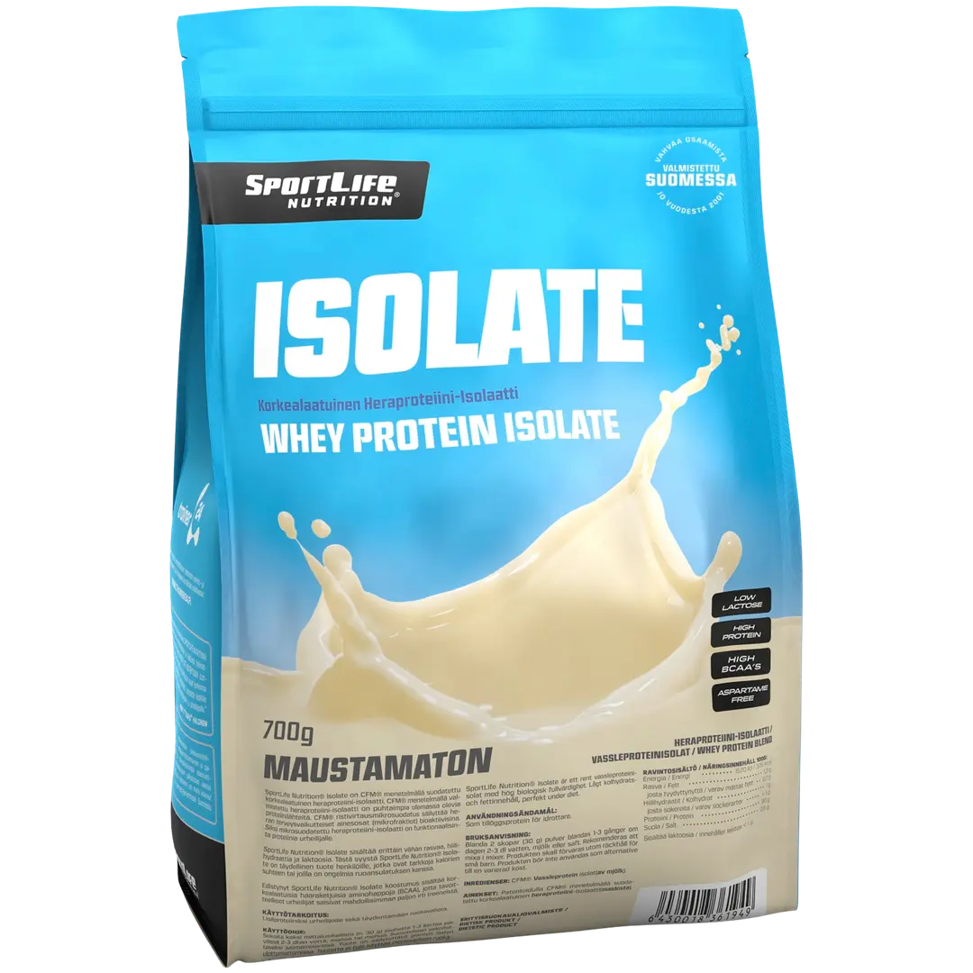 SportLife Nutrition Isolate 700g maustamaton heraproteiinijauhe