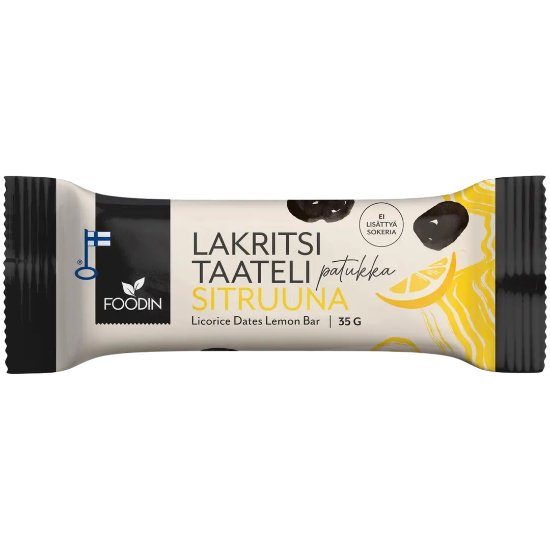 Foodin Lakritsitaatelipatukka Sitruuna 35g