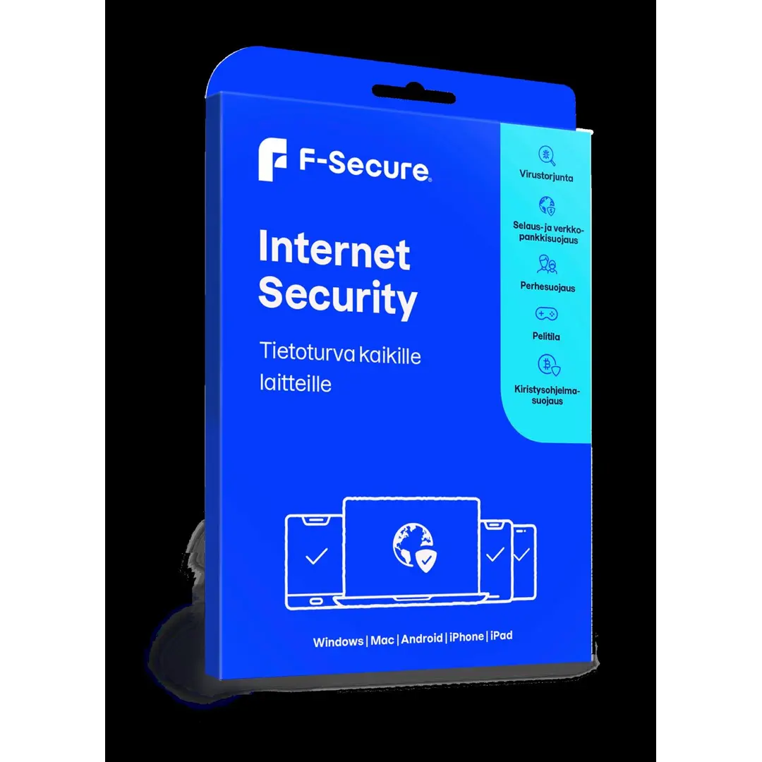 F-Secure Internet Security (SAFE) 1 vuosi, 3 laitetta + 4kk