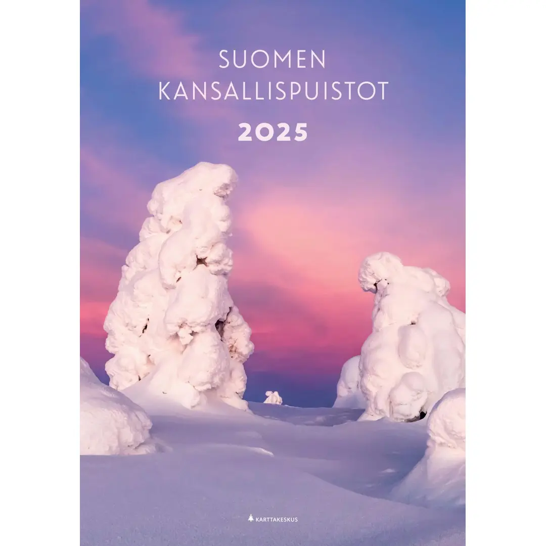 Seinäkalenteri Suomen kansallispuistot 2025 (Karttakeskus)