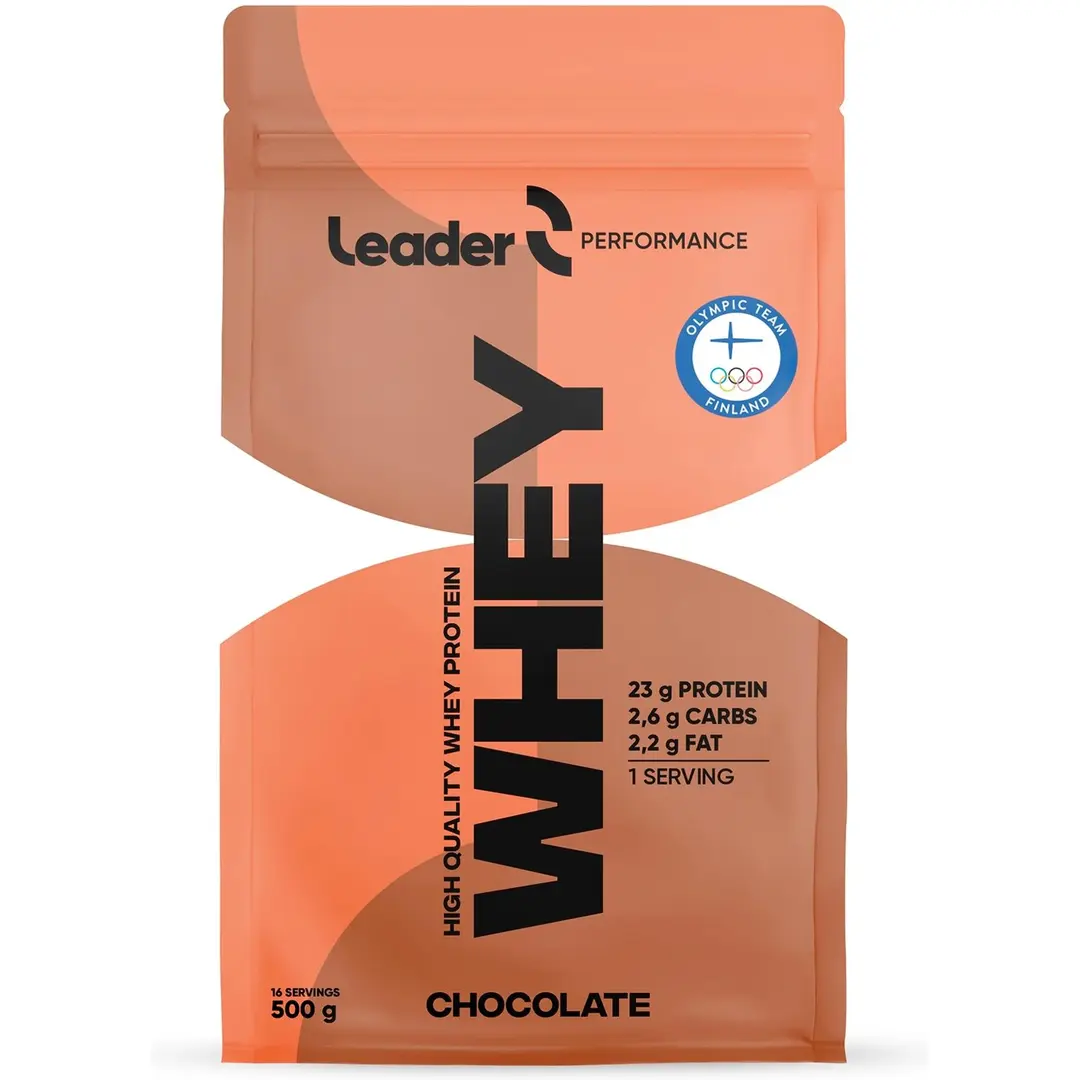 Leader Performance Whey heraproteiinijauhe suklaanmakuinen 500 g