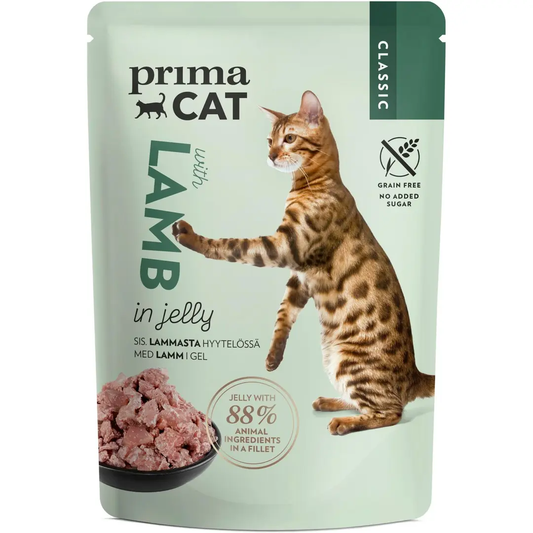 PrimaCat Classic Lammasta hyytelössä 85 g