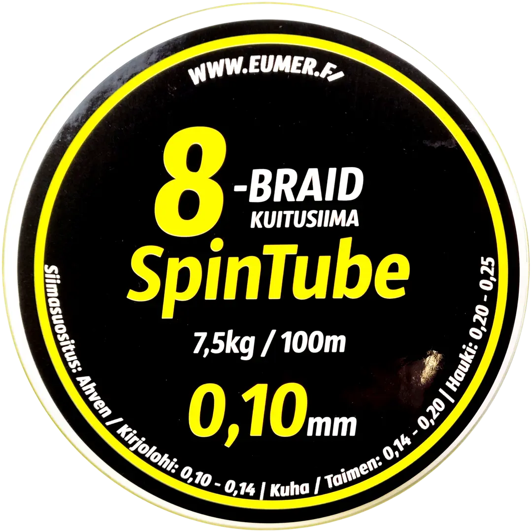 Spintube 8 kuitusiima fl 0,10mm / 100m 7,7kg