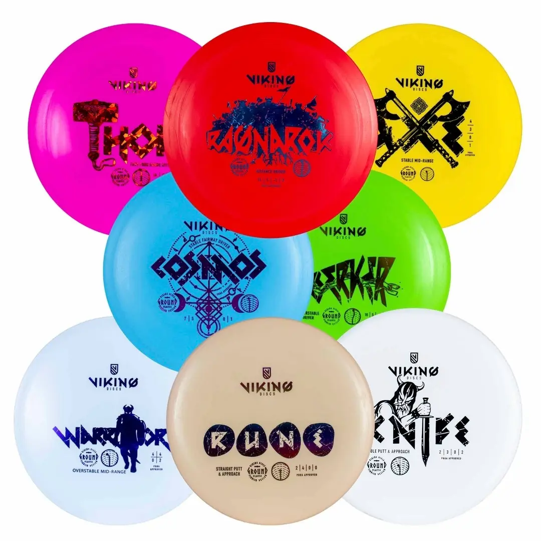 Viking Discs Frisbeegolf kiekkosetti Ground Set 8kpl
