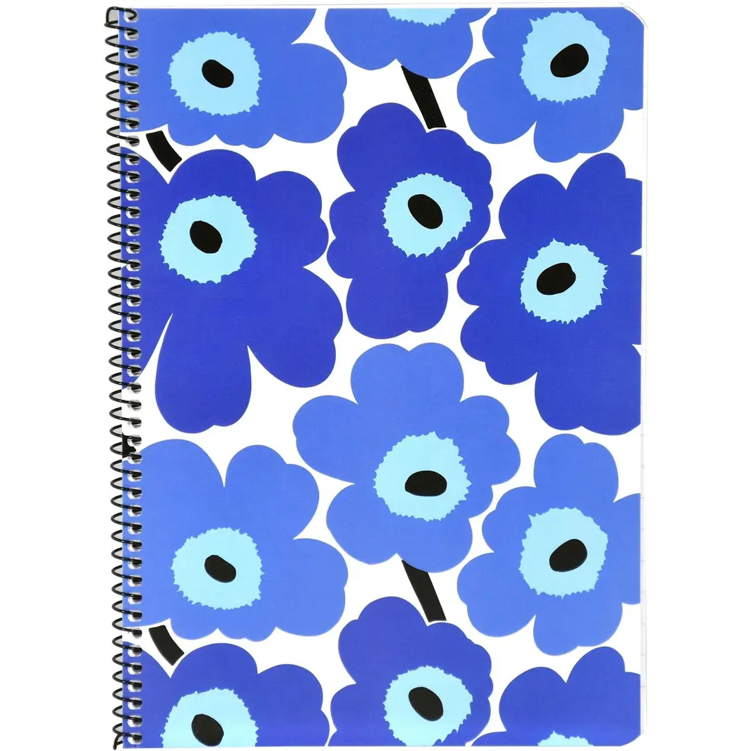 Marimekko kierrevihko A5/40L unikko sininen