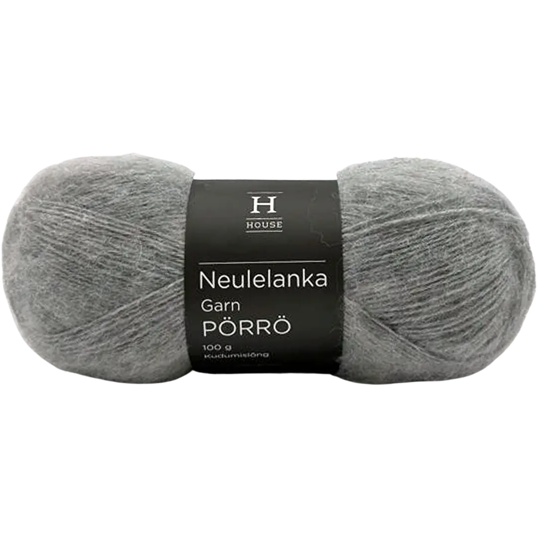 House lanka mohair-villa-akryyli Pörrö 100 g Light Grey 195