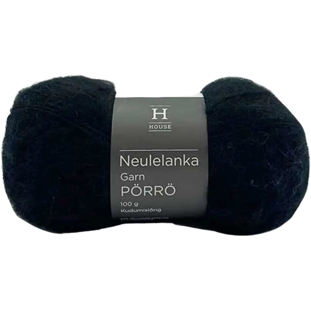 House lanka mohair-villa-akryyli Pörrö 100 g Black 217