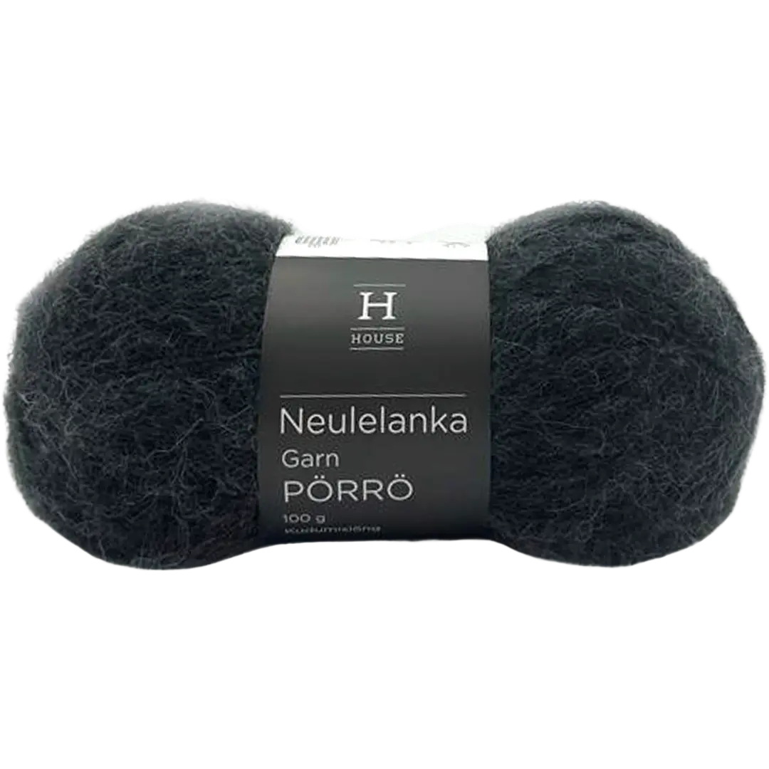 House lanka mohair-villa-akryyli Pörrö 100 g Dark Grey 23328