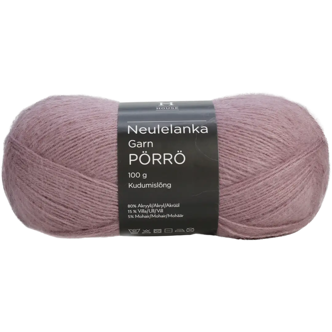 House lanka mohair-villa-akryyli Pörrö 100 g Old Rose 1429