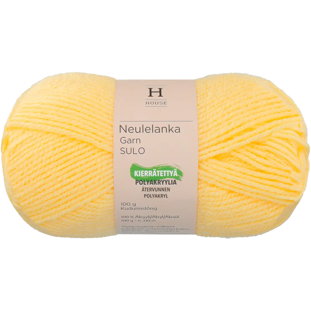 House neulelanka akryyli Sulo 100 g Light Yellow 215