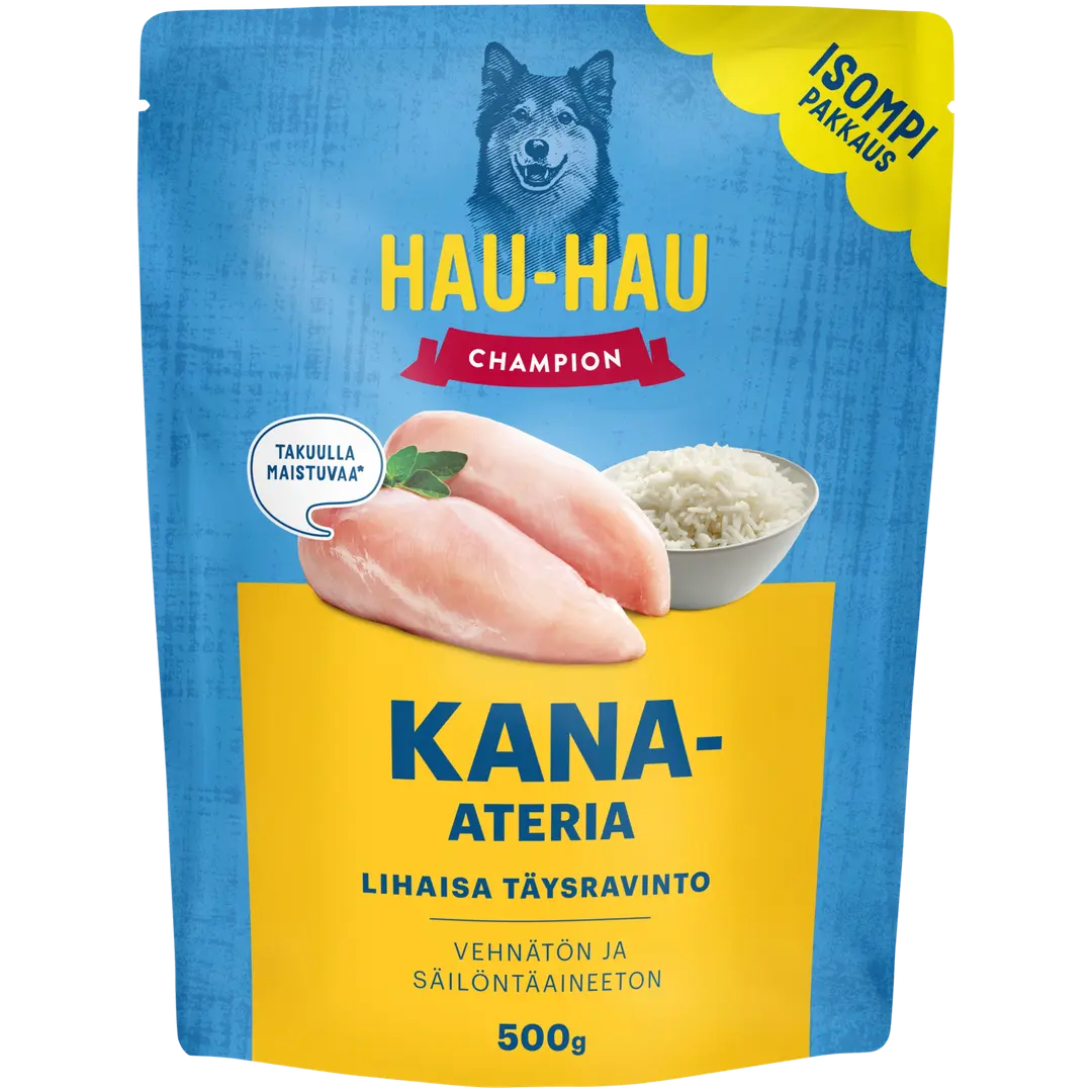 Hau-Hau Champion Kana-ateria täysravinto 500 g