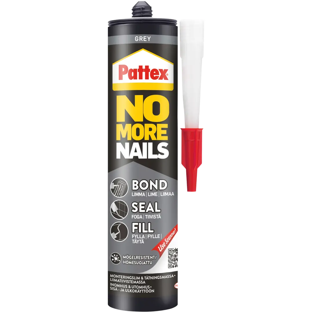 Pattex liimatiivistemassa 280ml NoMoreNails Bond-Seal-Fill harmaa